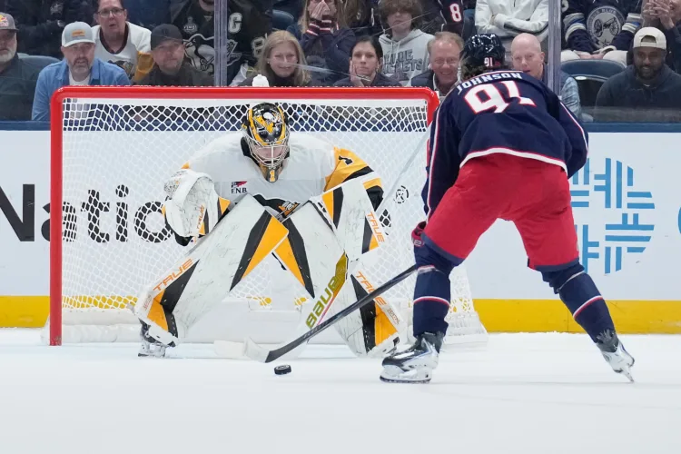 Kent Johnson’s goal bests Penguins